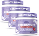 ColonSweep - Strawberry Flavored Probiotic Psyllium Husk Powder Colon Cleanser, 7.8 oz. Dukungan Servis untuk Kesehatan Gut - Cleanse for Bloating Relief & Detoxing