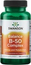 Swanson B-50 Kompleks - Vitamin Suplemen Pemasangan Energi & Metabolisme Dukungan - May Dukung Kesehatan Jantung, Memori & Dukungan - (100 Katup)
