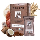 Wise Bar Adaptogen Mushroom Nutition Bars with Reishi, Lions Mane & Ashwagandha, Organic Vegan & Gluten Free Snacks for Natural Focus, Energy & Imunity Support, Mocha Coconut Flavor, 12 Count