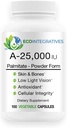 A-25.000 IU Palmiate Powder Form (100 Kapsul) Non- GMO, Mendukung Low Light Vision, Dukungan Imune, Integritas Seluler dari Skin & Bones, Antioksidant (Standard)
