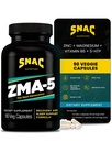 SNAC ZMA-5 Sleep Aid Suplement, Propiness Muscle Recovery & Growth, Ammune Support, & Reporative Sleep with Zinc, Magnesium & 5- HTP, Post Workout, Bed ZMA Supplemen 90 Vegsules Capsules