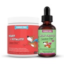 WONDER PAWS Heart + Vitalitas Superhero Chews Plus Milk Thistle Drops - for Dogs Heart Health, Circulation, Liver & Imune Dukung - Heart + Vitalitas 90 Chews - Milk Thistle Drops 2 Ounces