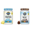 Garden of Life Organic Vegan Vanilla Protein Powder 22g & Digeptical Enzymes for Easy Ditraffic - Non-GMO & Raw Organic Meal Replacement Shakes - Chocolate Plant Based Vegan Protein Powder