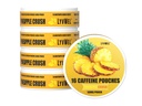 LyvWel 56mg Caffeine Energy Pouches - Pineapple - Clean Energy & Focus Boost with Guarana - 5- Pack with 16 Pouches Per Can (80 Total Pouches)