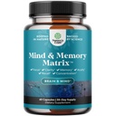 Suplemen Otak Nootropic untuk Enhancement Memory dan Fokus - Vitamin for Mental Health & Clarity dengan VIT A, B6, Riboflavin, Niasin, Thiamin & Folate - Kompleks Kognitive untuk Vitalitas Pikiran - 60 Ct
