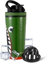 Ice Shaker Insulated Stainless Steel Shaker Bottle 124z, Bomber 124; Cold for 30 + Hours 14; Insulated Cup with Twist- on Agalator Agitor 124; Odor- Free Bottle for Protein Shakes, Water, Smoothies, Cocktails