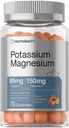 Horbach Potasium Magnesium Suplemen Gummies 124; Peach Strawberry Flavor 124; 70 Count 124; Vegan, Non-GMO, dan Gluten Free Formula