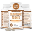 Murni Termogenik Fat Burner untuk Perempuan - Metabolisme Advanced Dukung & Energy Booster - Natural Ingreations, Vegan - Friendly, Non-GMO - 60 Kapsul