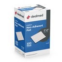 Dealmed Sterile Non-Adherent 2 "x 3" Gauze Pads Non-Adhesive Wound Dressing, Sangat Absorbend & Non-Stick, Removal- Switch tanpa rasa sakit, Individually Wrapped untuk Ekstra Perlindungan (Kotak 100)