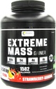 Extreme Mass Weight Gainer Muscle Builder, 10 lb (4.54 kg) dengan Pelatihan Perbaikan Gula untuk Kerja Intense Terbuat dari Calorie Tinggi Dibentuk Protein Whey (Strawberry-Banana)