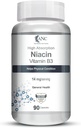 Generik Niasin Vitamin B3 Capsules - dengan Flush, Non- GMO, Gluten Free -90 Kapsul