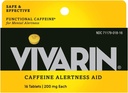 Vivarin, Caffeine Pill, Caffeine 200mg di setiap tablet, Aman dan Efektif Membantu Anda Stay Awake, Alertice Aid, Supplemen Energi, 16 Tablet - 5 Pack