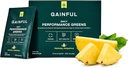 Gainful Daily Performance Greens Powder, Coconut Pineapple, Gut Health, Energy, Focus and Imune Support with L Theanine, Organic Greens, Chlorella, Ginger, Green + Adaptogen Minum Mix, 28 Paket