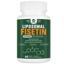 Tambahan Lipomal Fisetin, 2000MG, 98% Murni Fisetin Polyphenidlants, dengan Quercetin, TMG dan Resveratrol, untuk Penuaan Kesehatan, Cognitive Dukungan, 60 Capsules