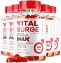 (5 Paket) Vital Surge MAX, VitalSurge Gummies MAX for Men Duck, 1050 MG Advanced Max Strength Formula, VitalSurge MAX Performance Pria, Vital SurgeMAX Mens Gummies