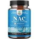Natures Craft NAC Supplement N-Acetyl Cysteine - Vegan High Absorpsi NAC 600mg per Serving Capsules - Glutathione Peresor for Liver Cleanse Detox & Repair Plus Lung Health - 90 Count