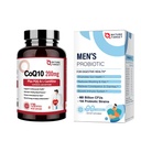 NAFURE TARGET Progories for Men 60 Billion CFUs14 Strains & CoQ10- 200mg with PQQ L- Carnitine & Omega - 3s