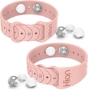 Motion Sickness Bands Sea Sickness Wristband Adjustable Adjustsustable Acupression Nausea Wristband /, Natural Relief of Nausea Headtaches, Insomnia, Anxiety, Eep Aid, Morning Sickness, Motion Sickness (1Pair Pink Sand
