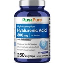 NusaPure Hyaluronic Acid 300mg 250 Veggie Capsules (Non- GMO, Vegan)