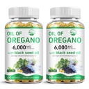 Nature 's live Oil of Oregano with Black Seed Oil, 2 in 1 Oregano Suplement for Immune Health, Mempertahankan tinggi Carvacrol & Thymoquinone, Non-GMO, 60 Softgels, 2 Pack