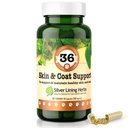Silver Lining Herbs 36 Canine Skin & Coat Dukungan - Natural Herbal Suplemen untuk Membentengi Dogs Against The Environment - Herbal Skin dan Coat Suplemen untuk Anjing - 90 Kapsul