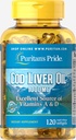Puritan Pride Cod Liver Oil, 1000 Mg, 120 Cacah
