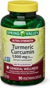 Spring Health 2 Set- Spring Valley Ultra- Kekuatan Turmeric Curcumin 1.500mg 90 Capsules + Your Vitamin Guide, 1.0 Count