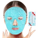 BeeVines Ice Face Mask, Cooling Gel Pack for Puffy Eyes, Cold & Hot Reconable Compress, Frozen Eye Packs Masks for Women for Dark Circles, Puffiniss & Allergies (One Pack Blue)