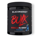 BLACKMARKET Bulk Pre Workout - Pretraining Energy Drink for Men 30 Servings - Pre- Workout Minum Powder dengan Creatine (Blue Razz)