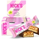 Protein Bars Chocolate Peanut NICKS 124; 15g protein 124; 200 kalori 124; rendah Carto Friendly Snacks No Ditambahkan Sugar (Multipack 12 batang x 50g)