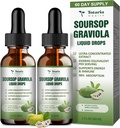 (2 Pals) Pure Soursop Graviola Liquid Support Digetical Skin Health, Sleep & Antioksidant - Guanabana Oil Organic Leaf Exact Soursop Bitters Drops, Natural Flavor, Non-GMO, Vegan, 4 Fl Oz