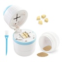 Pill Cutter - Pill Splitter dengan Pedang Baja Stainless untuk Pemotongan Pil Kecil atau Pil Besar di Setengah atau Quarter, Cocok untuk Cuting Vitamin, Tablet