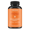 Suplemen Otak Wellpath untuk Memori dan Fokus dengan Mane Lion 124; Ginkgo Biloba dan L- Theanine untuk Dukungan Kognitif Jangka Panjang: Vegan, Non-GMO, 60 CT