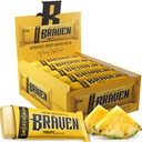 Braven Bar Pineapple Energy Bars (1.59 oz, Paket 20) - Energi Mengunyah dengan 5g Protein