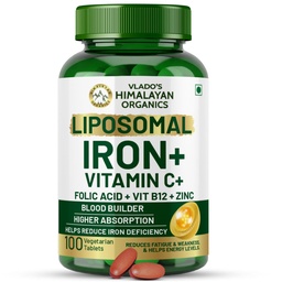 Organisasi HAMALYAN ORGANICS Chelected Iron dengan Vitamin C, B12, Zinc & Folic Acid 124; Boost Hemofil Levels 124; Memperkuat tingkat konsentrasi, Energi & Blood Building- 120 Bible Veg