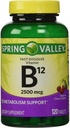 HANYA 1 DI PACK Spring Valley Fast-Dissolve Vitamin B12 2500 Mcg, Metabolisme Dukungan, 120 tablet rasa ceri