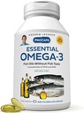 ANDREW LESSMAN ESMAG-3 Mint - 600 Softgels - Ultra-Pure, High Potency Omega- 3 Oil. High DHA, No Stomach Upset, No Contaminants, No Mercury. Mudah untuk Swallow Softgels