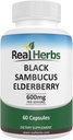 Herbs Elderberry Extract - Derived from 325mg of Elderberry Standardied to 5% Flavonoid with 275mg of Elderberry Fruit 5: 1 - Boosts kekebalan - 60 Vegetarian Capsules
