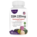Kompleks DIM Wanita 150mg - Bioperine Estrogen Balancing Pills untuk Pelepasan Menopause & Hot Flashes Dukungan Hormonal Acne Supplemen - 60 Capsules - Dibuat di USA