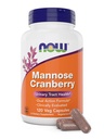 Sekarang Makanan Mannose Cranberry, 120 Veg Capsules - dengan PAC - 450mg dMannose, 250mg Whole Cranberry - Bladder Cleanse and Urinary Tract Health * - Vegan Friendly Supplemen, Non-GMO