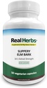 Real Herbs Slippery Elm Bark Extracts-Derived dari 7000mg dari Slippery Elm Bark dengan 10: 1 Ekstraksi Strength- Soothes Soreness of Mumland, Antioxidant Skin Health Supports -50 Vegetarian Capsules