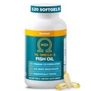 Macuealth Omega 3 Fish Oil - 11100mg DHA, 11100mg EPA, Mata & Brain Health Suplemen, Triglyceride Formula, 120 Softgels