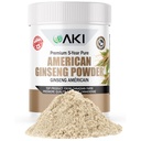 AKI American Ginseng Powder dengan 4% Ginsenosides - Ideal dengan Coffee, Beverages Like Smoothies - Pack 1 (1.5oz / 42.5g)