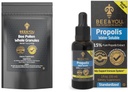 BEE dan Anda Bundle, Bee Pollen Granules, 5oz Bag, dengan 100% Propolis Natural Extract Drops, Ultra Pure, Suite Suffood, Antipxidants, Vitamin,