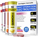 Quench Electrolite Tablet 40 Count Instant Hydration, Electrolytes, FASting Electrolite No Sugar for Optimal Hydration Dupder - Watermelon, Orange, Mixed Berry, Lemon Flavors