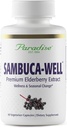 -Paradise Herbs Sambuca-, Sambucas Nimra, Eropa Elderberry 50: 1 Ekstrak, Super Power, Ultra Pure, Vegan, Non GMO, Gluten Bebas, 60 Vegetarian Capsules