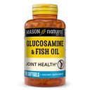 MASON NATURAL Glucosamine & Fish Oil Suplement with DHA & Omega 3 for Joint & Muscle Duply, 1 Month Suftgel Pills