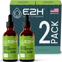 E2H Chlorofil Liquid Drops - Natural Energy Booster, Imune System Dupport and Internal Deodoran - Peppermint Flavor - (2 Botol)