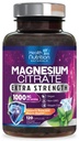 Magnesium Citrate Capsules 1000mg - Max Absorpsi Magnesium Powder Magnesium untuk Muscle, Nerve, Bone and Heart Health Dukung Tinggi, Gluten Bebas, Non-GMO - 120 Kapsul