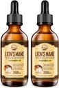 Nature 's live Lions Mane Suplement, Liquid Mushroom Extract Drops, 8 Mushroom Complex for Immune System, Memory, Focus Boost, Mushroom Supplemen Singa, Cordyceps, Reishi, Vegan, 2 Pack